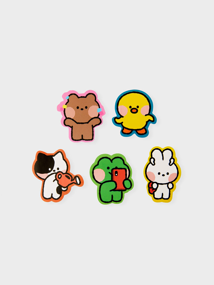 LINE FRIENDS JENINI MININI SCHOOL 貼紙吊飾包