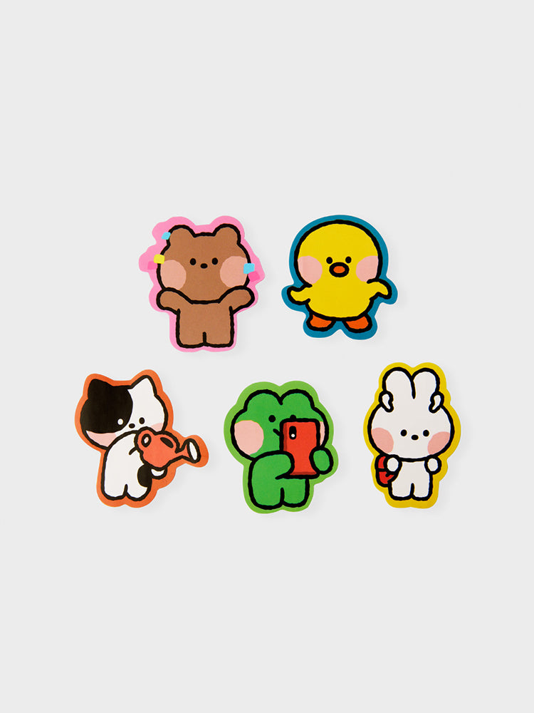 LINE FRIENDS LENINI MININI SCHOOL 貼紙吊飾包