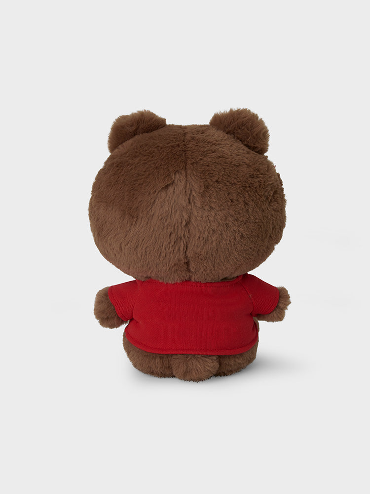 LINE FRIENDS BROWN 毛衣坐姿玩偶 M