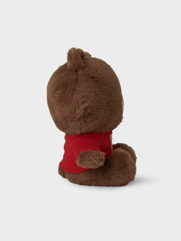 LINE FRIENDS BROWN 毛衣坐姿玩偶 M