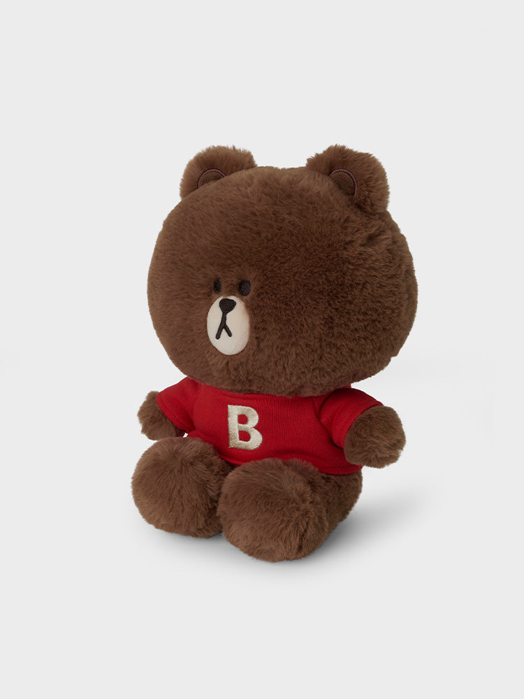 LINE FRIENDS BROWN 毛衣坐姿玩偶 M