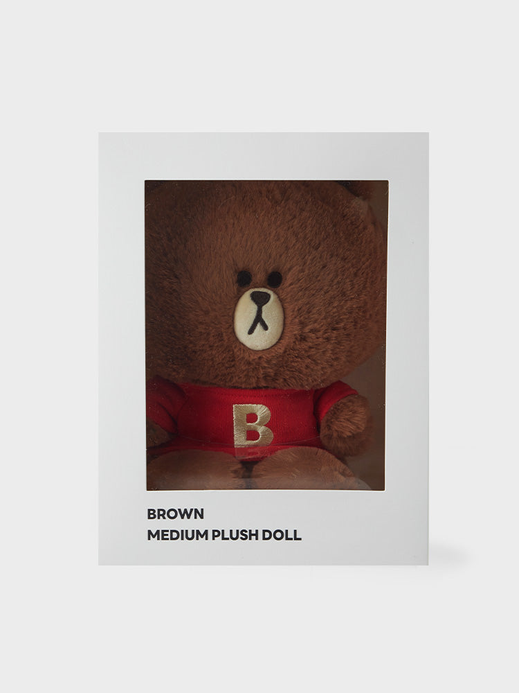 LINE FRIENDS BROWN 毛衣坐姿玩偶 M