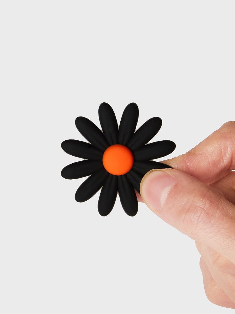 COLLER TOYS BLACK WHITE COLLER BIG FLOWER STICON BLACK & ORANGE