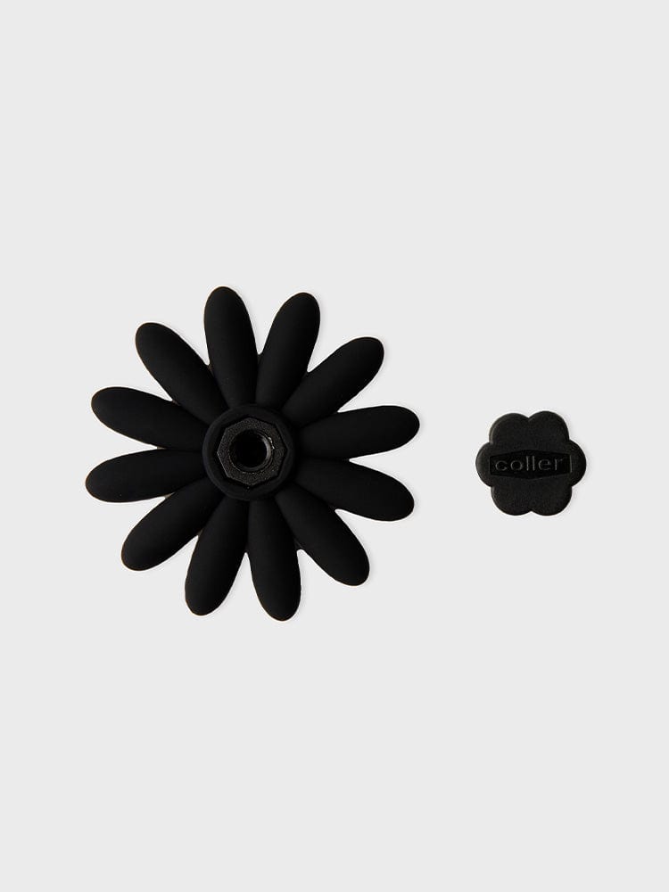 COLLER TOYS BLACK WHITE COLLER BIG FLOWER STICON BLACK & ORANGE