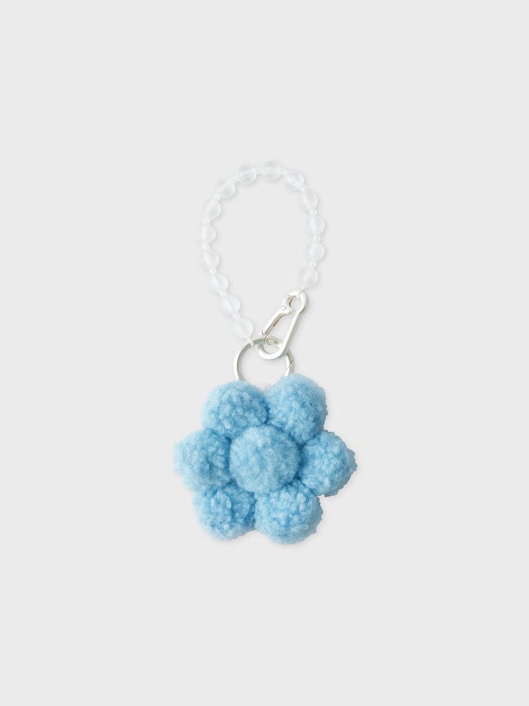 COLLER TOYS BLUE COLLER FUZZY FLOWER KEYRING BLUE