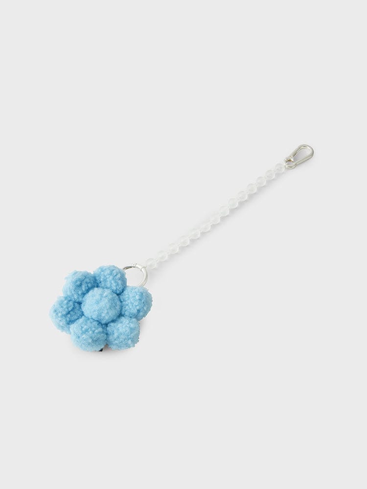 COLLER TOYS BLUE COLLER FUZZY FLOWER KEYRING BLUE