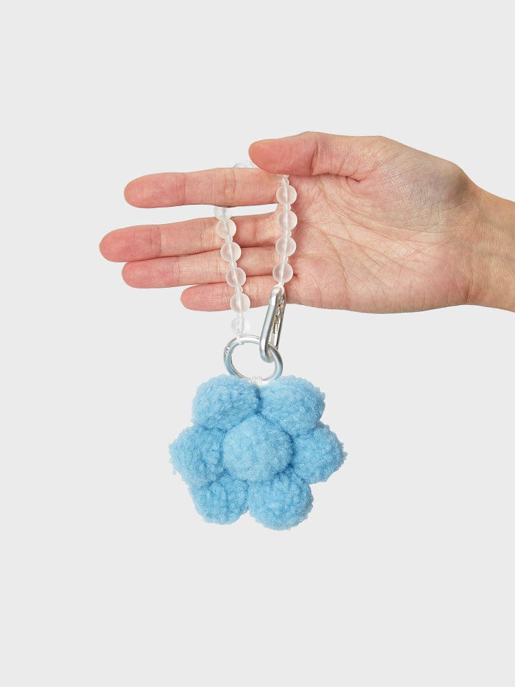 COLLER TOYS BLUE COLLER FUZZY FLOWER KEYRING BLUE