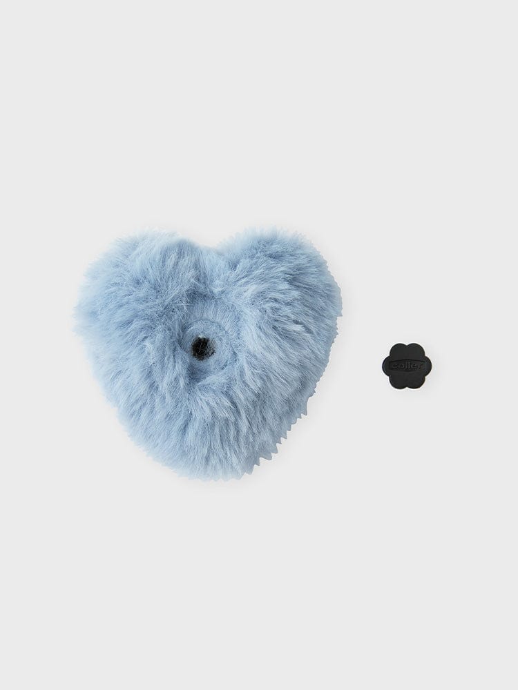 COLLER TOYS BLUE COLLER HEART SHAPED FURRY PLUSH STICON BLUE