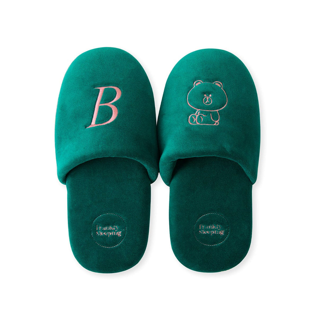 LINE FRIENDS FASHION BROWN LINE FRIENDS FRANKLY SLEEPING BROWN HOUSE SLIPPERS