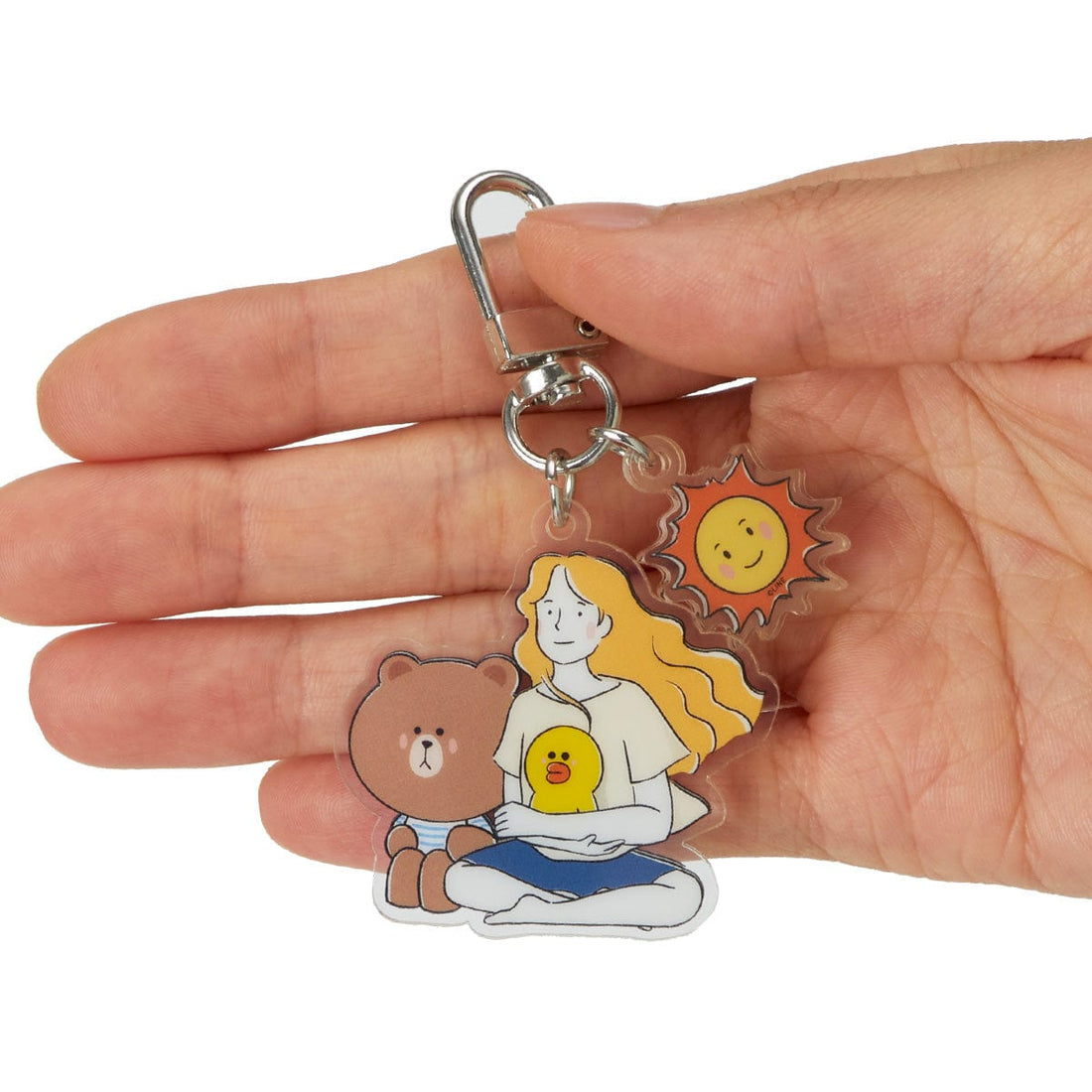 LINE FRIENDS LIVING A LINE FRIENDS BROWN DRAWING MARY ACRYLIC KEYRING - A