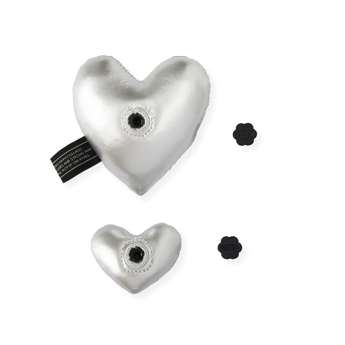 LINE FRIENDS TOYS SILVER COLLER PADDED SILVER HEART STICON SET (2P)